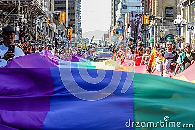 2018 TORONTO PRIDE PARADE. Editorial Stock Photo