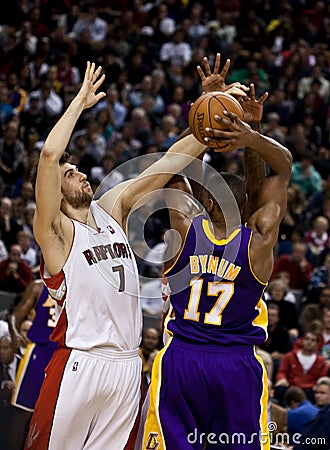 Toronto Rapters vs. Los Angeles Lakers Editorial Stock Photo