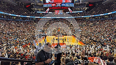 Toronto Raptors vs. Washington Wizards playing the Third Quarter at the Scotiabank Area. Editorial Stock Photo