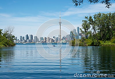 Toronto skyline from center island Editorial Stock Photo