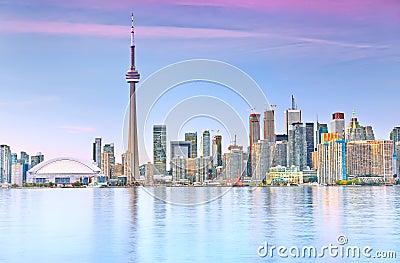 Toronto skyline at dusk Stock Photo