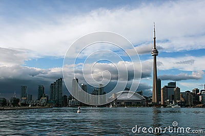 Toronto Skyline in Dusk Stock Photo