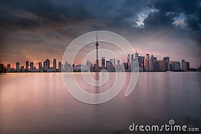 Toronto Skyline in Ontario Canada Stock Photo