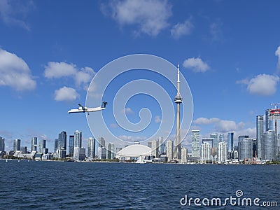 Toronto skyline, Canada seen from the ferry Editorial Stock Photo