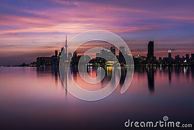 Toronto Skyline at sunset Editorial Stock Photo