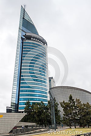 Torre Antel skyscraper in Montevideo Editorial Stock Photo