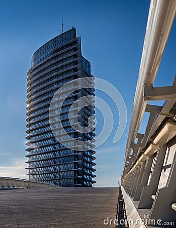 Torre del Agua in Zaragoza Expo park Stock Photo