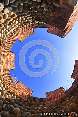 Torre del borgo medievale di Ricetto di Candelo in Italia Stock Photo