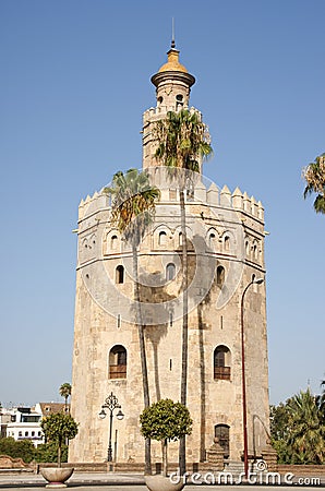 Torre del Oro or Gold Tower in Seville Stock Photo