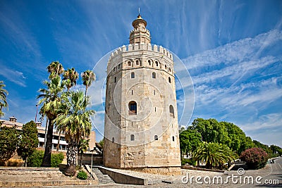 The Torre del Oro (Gold Tower), Seville, Spain Stock Photo