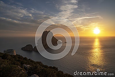 Torre des Savinar tower view at sunset Stock Photo