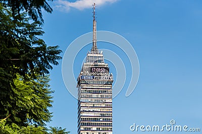 Latino Tower - Torre Latinoamericana Mexico City Editorial Stock Photo