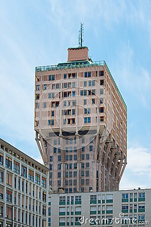 The Torre Velasca in Milan Italy Stock Photo