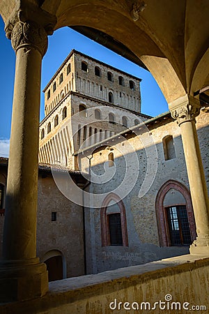 Torrechiara castle Stock Photo