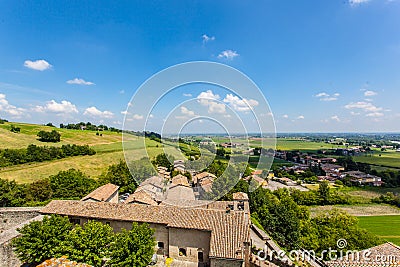 Torrechiara Castle in the Province of Parma, Emilia Romagna Italy Stock Photo