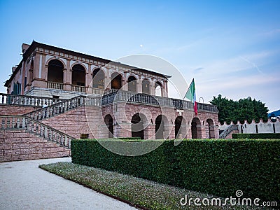 Villa dei Vescovi is a Venetian Renaissance-style villa. Current Editorial Stock Photo