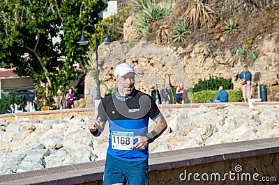 Runners on half Marathon de Torremolinos in Torremolinos, Spain Editorial Stock Photo