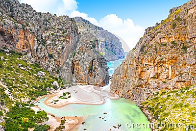 Torrente de Pareis, island of Mallorca, Balearic islands, Spain Stock Photo