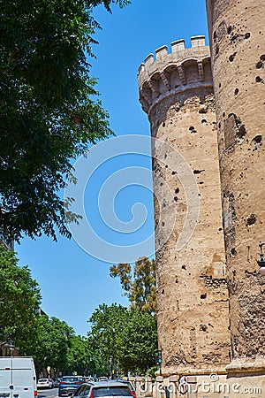 Torres de quart. Valencia, Spain Editorial Stock Photo