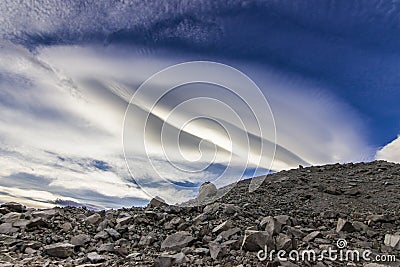 `Torres del Paine` National Park, maybe one of the nicest places on Earth. Here we can see the `Cuernos del Paine` Paine Horns, Stock Photo