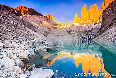 Torres del Paine, Patagonia, Chile Stock Photo