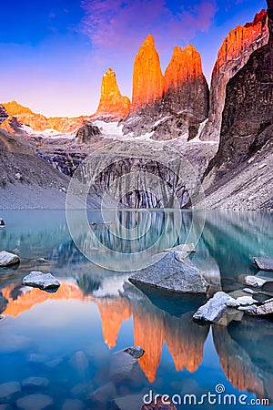 Torres del Paine, Patagonia, Chile Stock Photo