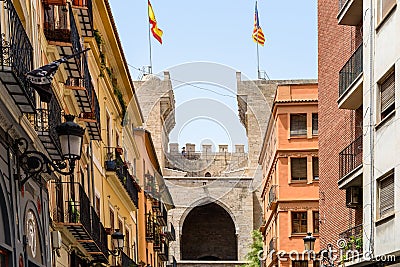 Torres (Towers) de Quart In Valencia Editorial Stock Photo