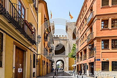 Torres (Towers) de Quart In Valencia Editorial Stock Photo