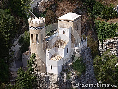 Torretta Pepoli, Erice, Sicily, Italy Stock Photo