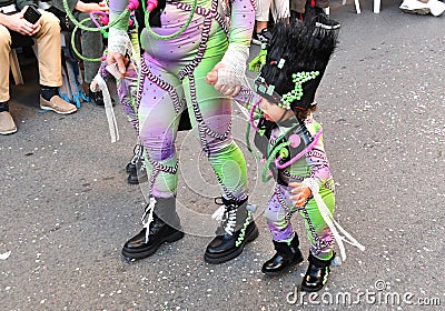 TORREVIEJA, SPAIN February 4, 2024: Annual Carnival Parade. Mardi Gras in Spain Editorial Stock Photo