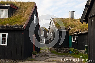 Torshavn old town, faroe islands Stock Photo