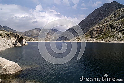 Tort lake, Fosca Valley, Lleida province, Catalonia, Spain Stock Photo