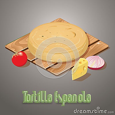 tortilla espanola. Vector illustration decorative design Vector Illustration