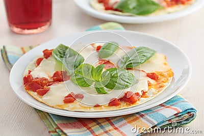 Tortilla pizza Stock Photo