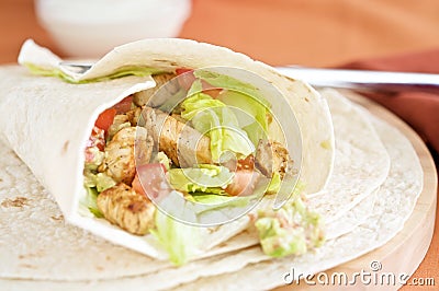 Tortilla wrap Stock Photo