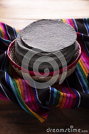 Tortillas Azules Stock Photo