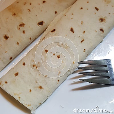Tortillas on a plate Stock Photo