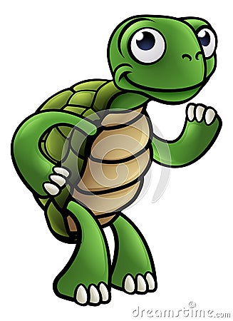 Tortoise Cartoon Character Vector Illustration