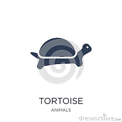 Tortoise icon. Trendy flat vector Tortoise icon on white background from animals collection Vector Illustration