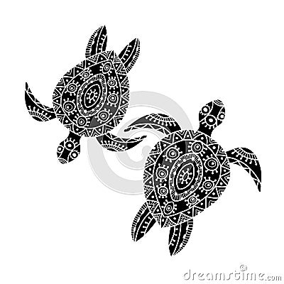 Tortoise ornate for your design Vector Illustration