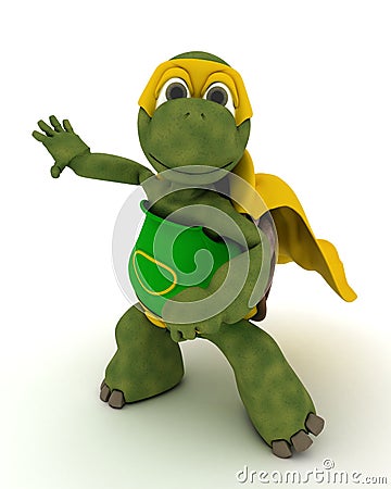 Tortoise superhero Stock Photo