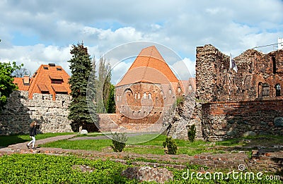 Torun, ruins of castle Stock Photo