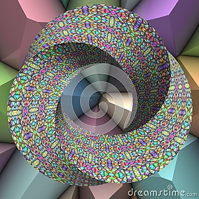 Torus. Infinit Universe. Quantum Space Time Stock Photo