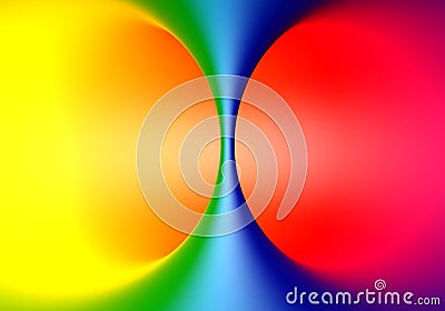 Torus inside surface colored in spectrum gradient Stock Photo