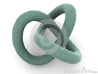 Torus knot. Cartoon Illustration