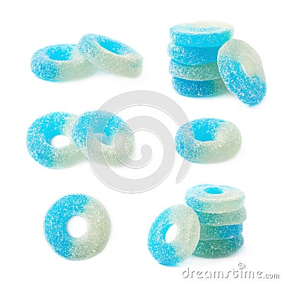 Torus shaped gelatin candy isolated Stock Photo