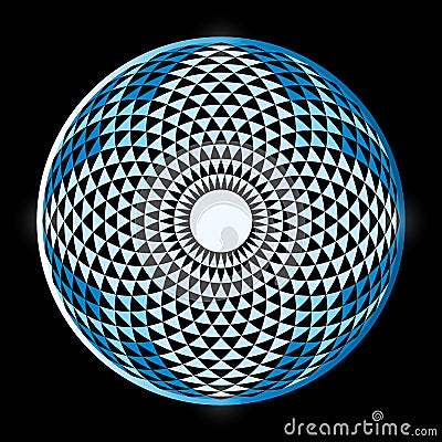 Torus Yantra, Hypnotic Eye sacred geometry Vector Illustration