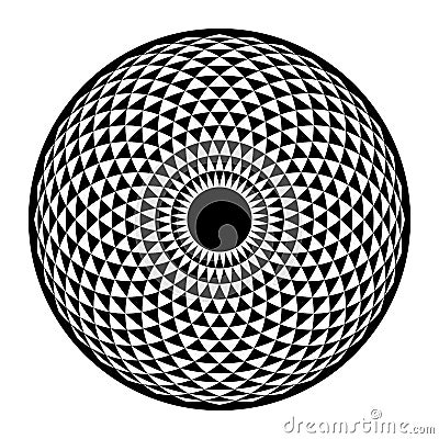 Torus Yantra, Hypnotic Eye sacred geometry basic element Vector Illustration