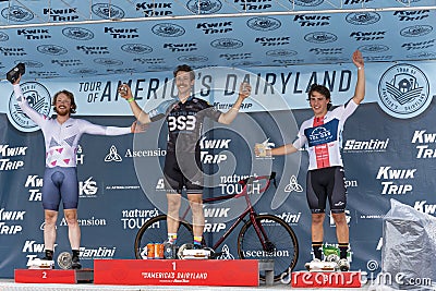 Tosa village classic race winners atop podium Editorial Stock Photo