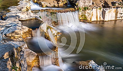 The Toss river waterfalls in Winterthur, Switzerland Stock Photo